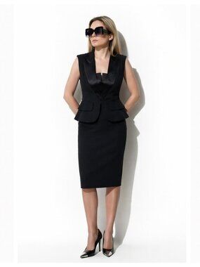 Alexander McQueen Black Tuxedo Dress